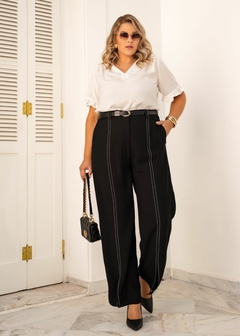 CALÇA ALFAIATARIA MARANT FENDA BARRA E PESPONTO - comprar online
