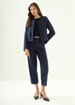 CALÇA TECIDO COM CINTO FEMININA - Amsterdam Closet