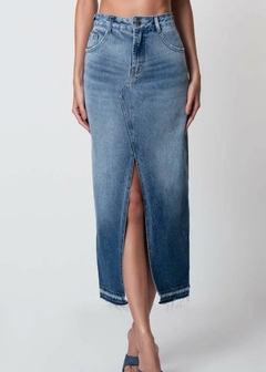 SAIA JEANS MIDI COM FENDA - comprar online