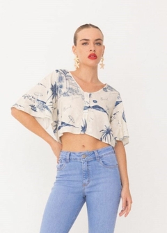 BLUSA CROPPED EM VISCOSE na internet