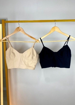 CROPPED TECIDO COM ZIPER ATRÀS - comprar online