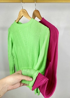 Blusa Tricot Trabalhado Casual Inverno Feminina - loja online