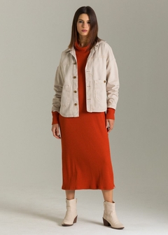 Vestido Malha Comfy Gola Alta Feminino Inverno