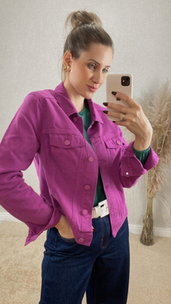 JAQUETA JEANS MANGA LONGA - loja online