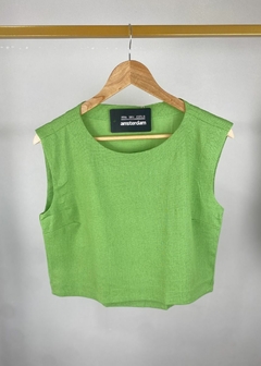 BLUSA LINHO CROPPED SOLTA - Amsterdam Closet