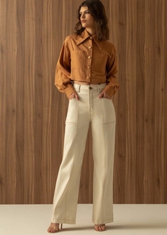 CAMISA LINHO CROPPED FEMININA - loja online