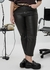 CALÇA RETA CROPPED COURO - comprar online