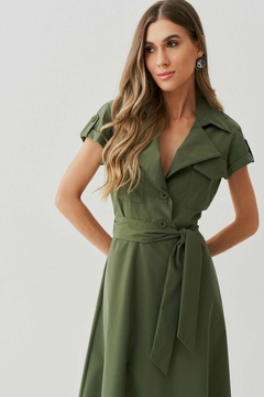 VESTIDO TECIDO MIDI FEMININO - comprar online