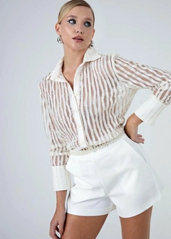 CAMISA MANGA LONGA EM TULE - comprar online