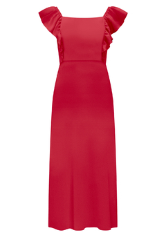 VESTIDO VISCOSE VERMELHO