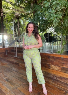 CALÇA EM LAISE ALFAITARIA RETA FEMININA - loja online