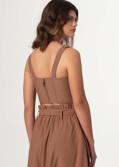 Imagem do REGATA CROPPED ALFAIATARIA SARJADA FEMININO
