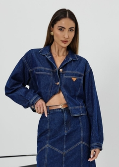 JAQUETA JEANS CASUAL FEMININA - loja online