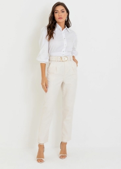 Calça Linho Loose Comfy Feminina na internet