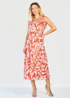 SAIA EM CREPE MIDI ESTAMPADA na internet