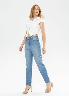 CALÇA JEANS MOM FEMININA - Amsterdam Closet