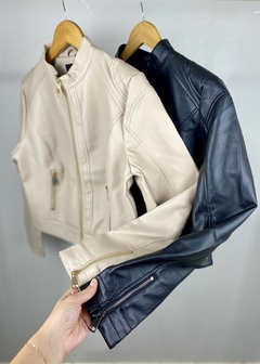 Jaqueta Couro Sintético Casual Feminina - comprar online
