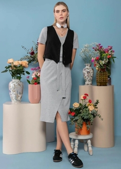 COLETE EM ALFAIATARIA FEMININO BIAMAR PRETO - comprar online