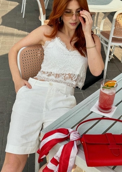 Bermuda Andreia reta Casual Feminina - loja online