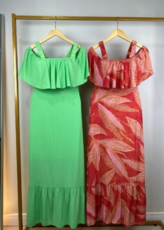 Imagem do VESTIDO EM VISCOSE LONGO COM BABADOS