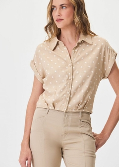 CAMISA LINHO CROPPED SOLTA