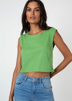 BLUSA LINHO CROPPED SOLTA na internet
