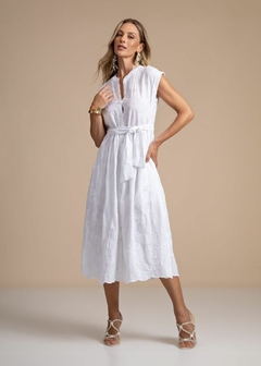 VESTIDO ALGODÃO MIDI BORDADO