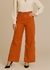 CALCA JEANS WIDE LEG LARANJA