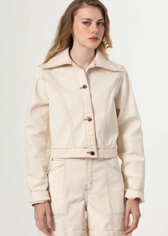 JAQUETA SARJA CROPPED FEMININA - loja online