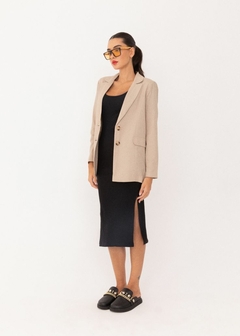VESTIDO MALHA CANELADA MIDI - loja online