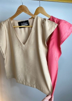 BLUSA ALICIA VISCOSE MANGA CURTA - Amsterdam Closet