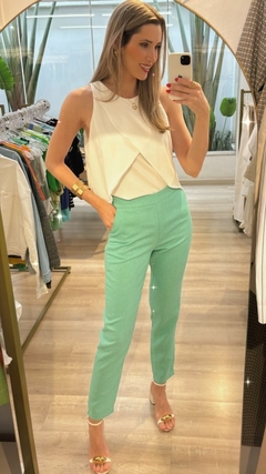 CALÇA SUZANA LINHO ALFAIATARIA SLIM - loja online