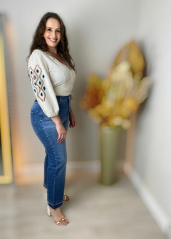 CALÇA JEANS RETA FEMININA na internet
