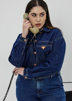 JAQUETA JEANS CASUAL FEMININA