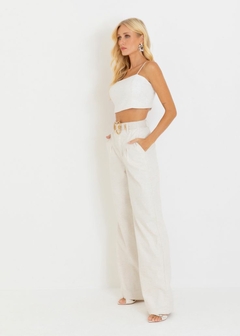 Calça Algodão Wide Leg Comfy Feminina - Amsterdam Closet