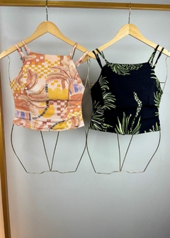 CROPPED EM VISCOSE ESTAMPADO na internet