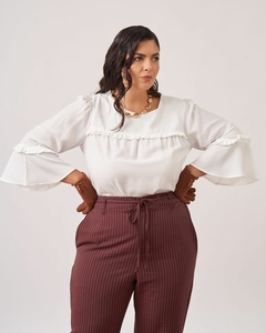 BLUSA CREPE MANGA LONGA - comprar online