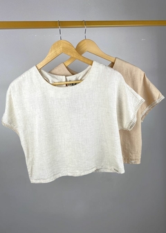 BLUSA LINHO CROPPED SOLTA - comprar online