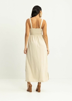VESTIDO LINHO LONGO SEM MANGA - comprar online