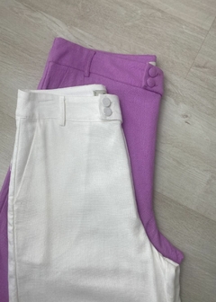 CALÇA EM LINHO RETA FEMININA - comprar online