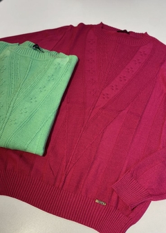 Blusa Tricot Trabalhado Casual Inverno Feminina - comprar online