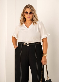 CALÇA ALFAIATARIA MARANT FENDA BARRA E PESPONTO - comprar online