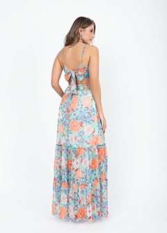 VESTIDO FLORAL LONGO DE VERÃO