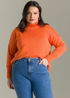 Imagem do Blusa Tricot Solta Gola Alta Inverno Feminina