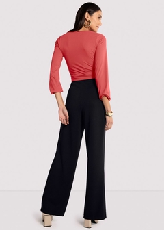 Calça Malha Wide Leg Casual Feminina - loja online