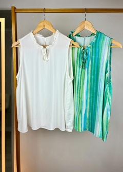 REGATA EM VISCOSE PLUS SIZE COM AMARRAÇÃO NA GOLA - comprar online