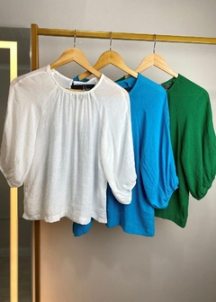 BLUSA EM VISCOSE MANGA 3/4 - loja online