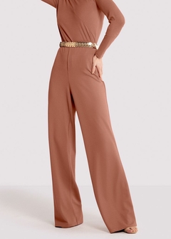 Calça Malha Wide Leg Casual Feminina - Amsterdam Closet