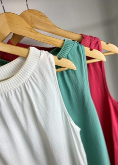 BLUSA VISCOSE COM DECOTE COM RIBANA - loja online