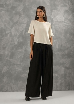 Calça Tecido Poliéster Pantalona Clássica Feminina - Amsterdam Closet